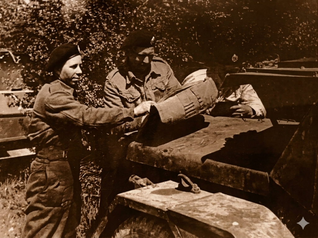 McCauley on the right holding the Map.
This image is an enhanced from the orginal.